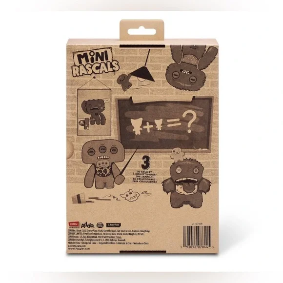 Fuggler Funny Ugly Monster Long Pile Mini Rascals 9” Brown Squidge - NEW - Picture 3 of 12